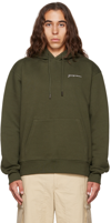 JACQUEMUS GREEN 'LE SWEATSHIRT BRODÉ' HOODIE