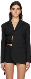 JACQUEMUS BLACK LE PAPIER 'LA VESTE BACCALA' BLAZER