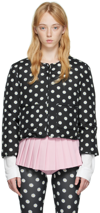 PUSHBUTTON BLACK DAISY DOT DOWN JACKET