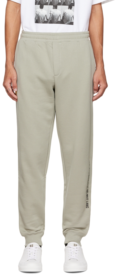 Helmut Lang Green Photo Lounge Pants In Pine Grey - 0zn