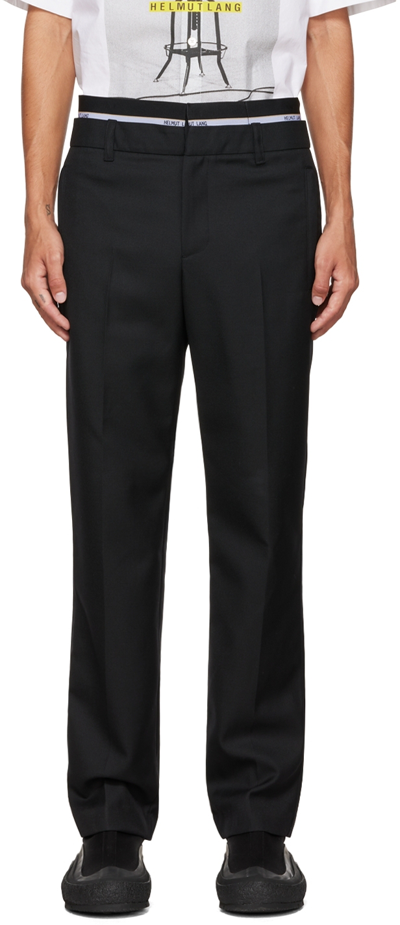 Helmut Lang Men's Flat-front Pull-on Trousers In Black