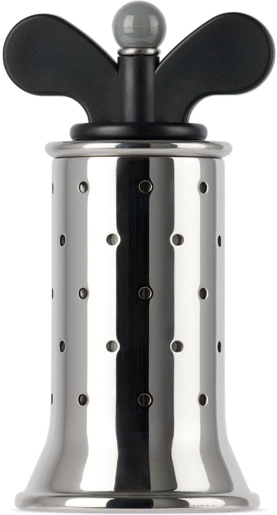 Alessi Black 9098 Pepper Mill In Stainless Steel/blac