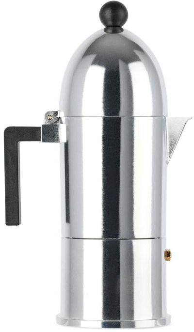 Alessi 'la Cupola' Espresso Maker In Stainless Steel/blac