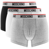 Moschino Men's Basic Tripack Boxer Briefs In Black