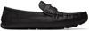 COACH BLACK LEATHER COIN LOAFERS