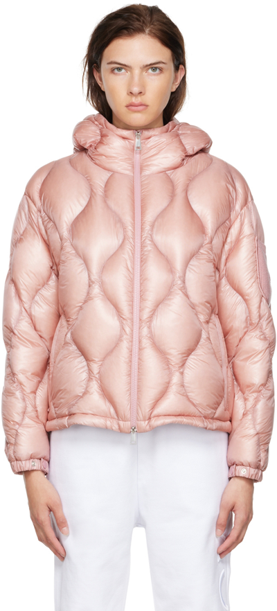 Moncler Women's Anthon Cropped Padded Hooded Jacket In Rosa