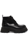 3.1 Phillip Lim Kate Lace-up Ankle Combat Boots In Schwarz