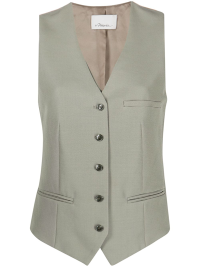 3.1 Phillip Lim Tailored V-neck Vest In Grau