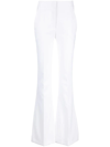 Genny High-waisted Flared Trousers In White