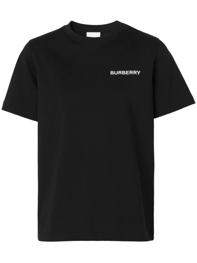 Burberry Tb Monogram-print T-shirt In Black