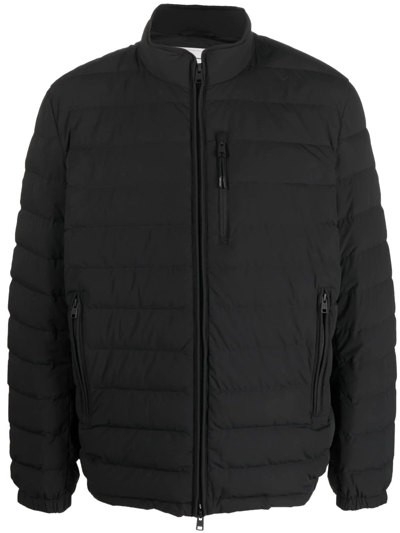 Woolrich Zip-up Padded Jacket In Black