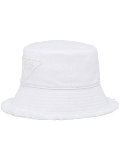 Prada The Drill Bucket Hat In White