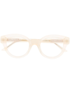 Kuboraum Square-frame Glasses In Nude
