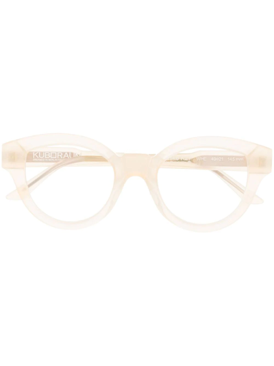 Kuboraum Square-frame Glasses In Nude