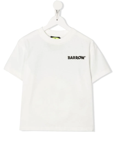 Barrow Babies' Logo-print Cotton T-shirt In White