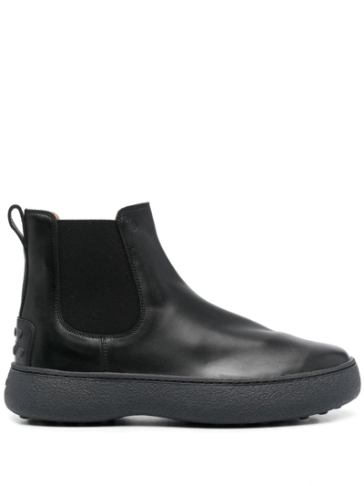 Tod's Chelsea Boot Tod`s W. G. Leather In Nero