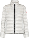 Canada Goose Cypress Down-filled Short Jacket In Silver