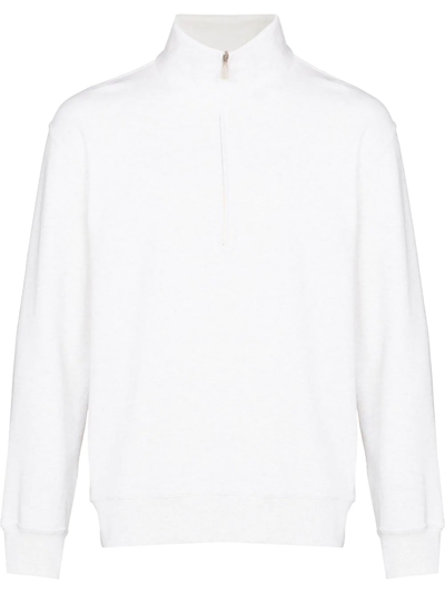 Brunello Cucinelli Travelwear Quarter Zip Sweatshirt In C5917 - Marple