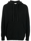 LANEUS KNITTED RIBBED-TRIM HOODIE