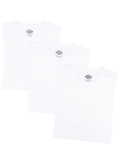 Dickies Three-pack Cotton T-shirts In Weiss