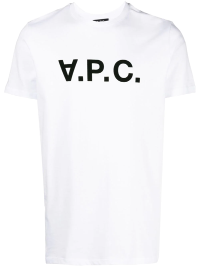 Apc - Mens White V.p.c Logo T-shirt - Atterley