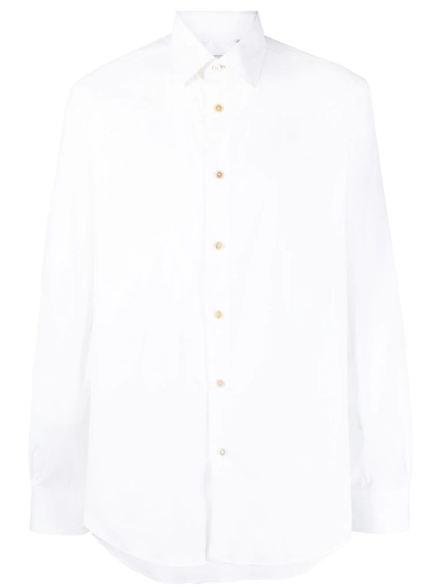 Paul Smith Pointed-collar Button-up Shirt In Weiss
