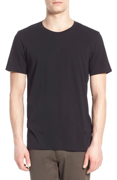 Vince Slub Crewneck T-shirt In Black