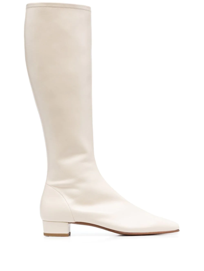 By Far Edie 30mm Knee-high Boots In Taupe