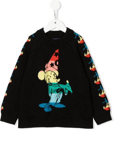 Stella Mccartney Mickey Mouse-intarsia Jumper In Black