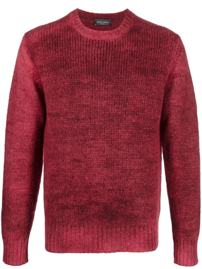 Roberto Collina Long-sleeve Ribbed-knitted Jumper In Red