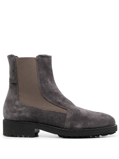 Fabiana Filippi Suede Ankle Boots In Grey