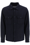 Woolrich Giacca Camicia Trapuntata Alaskan In Lana Riciclata Melton In Blue
