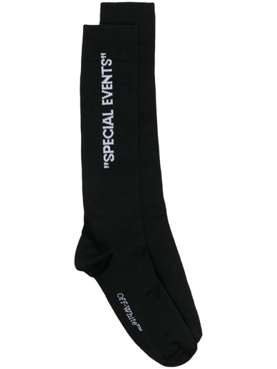 Off-white Church's Knit Socks In Black