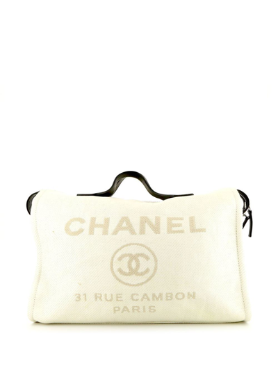 Pre-owned Chanel 2020 Deauville Handbag In Neutrals