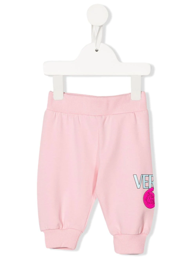 Versace Pink Pants Baby Girl Kids In Rosa