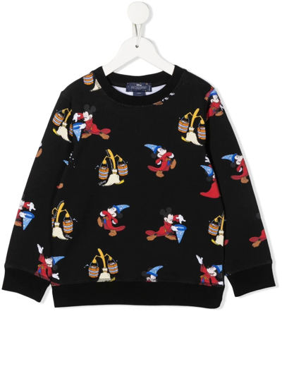 Stella Mccartney Kids' X Disney Fantasia Graphic-print Sweatshirt In Black