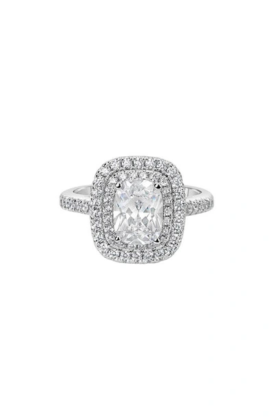Suzy Levian Sterling Silver White Cz Bridal Ring