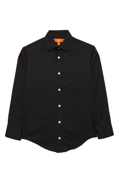 Tallia Kids' Solid Dress Shirt In Black