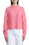 Lafayette 148 Knit Cashmere Crewneck Sweater In Pink