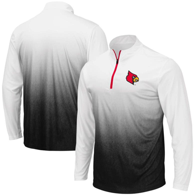 Colosseum Gray Louisville Cardinals Magic Team Logo Quarter-zip Jacket