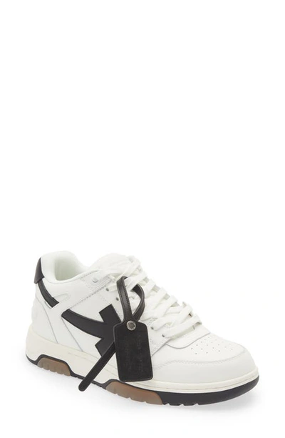Off-white Out Of Office Leather Low Top Sneakers In White - Black