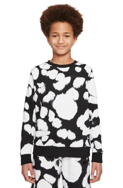 Nike Kids' Sportswear Crewneck Sweatshirt In Black/ Black