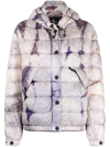 Moncler Rives Tie Dye Packable Down Puffer Jacket In Purple