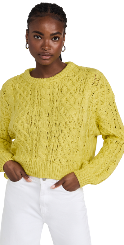 Line & Dot Rita Sweater In Chartreuse