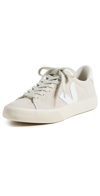 Veja Campo Chromefree Leather Sneakers In Natural White