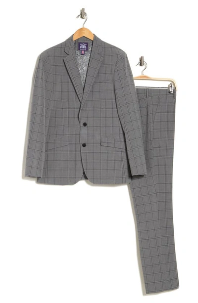 Savile Row Co Plaid Suit In Grey