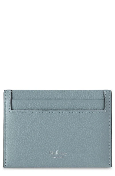Mulberry Leather Card Case In Cornflower Blue