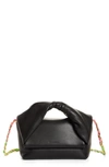 Jw Anderson Large Twister - Leather Top Handle Bag In Black/ Multi