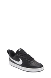 Nike Kids' Court Borough Low 2 Sneaker In Black/ White
