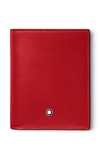Montblanc Meisterstuck Compact Leather Wallet In Red   / Coral
